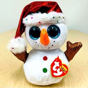 New Ty Beanie Boo Flurry the Snowman 2019 6 inch December 18 Birthdate Plush